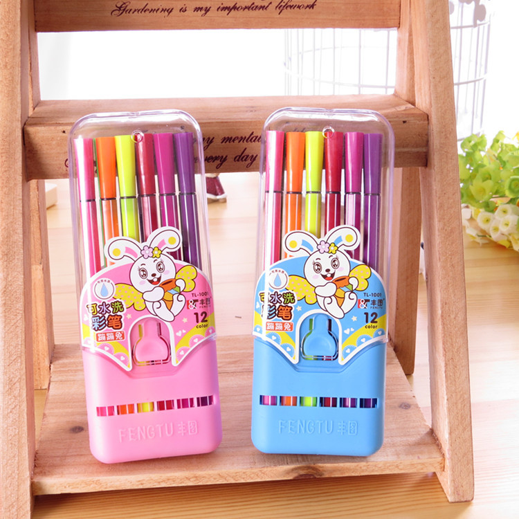 12 12 36 24 color watercolor pen paintbrush washable child elementary school children kindergarten prize stationery painting supplies