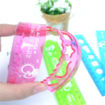 Childrens safe folding soft soft rubber soft ruler wavy ruler multi-function ruler 30cm primary school stationery
