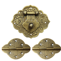 Chinese antique pure copper 5 4cm box buckle buckle lock piece pure copper hinge camphor wooden box jewelry box copper accessories