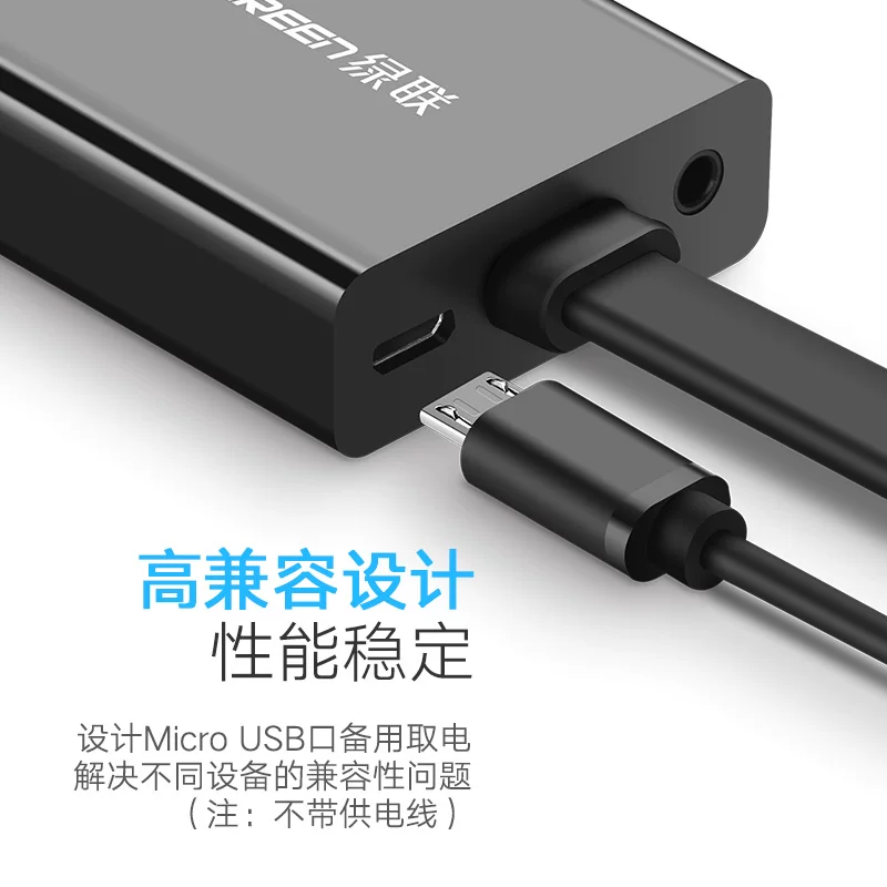 Конвертер HDMI к VGA с аудио выходом, адаптация HD-видео