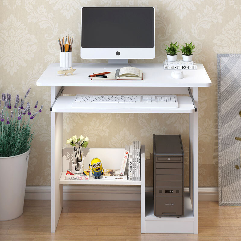 Cross-Border Computer Desk, Desktop, Small Apartment, Home Bedroom Desk with Keyboard Drawer, Writing and Study Desk, Dormitory, Simple and Modern