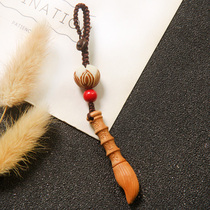 Mahogany brush Gold List Title car key pendant men and women personality creative keychain bag hanging jewelry gift