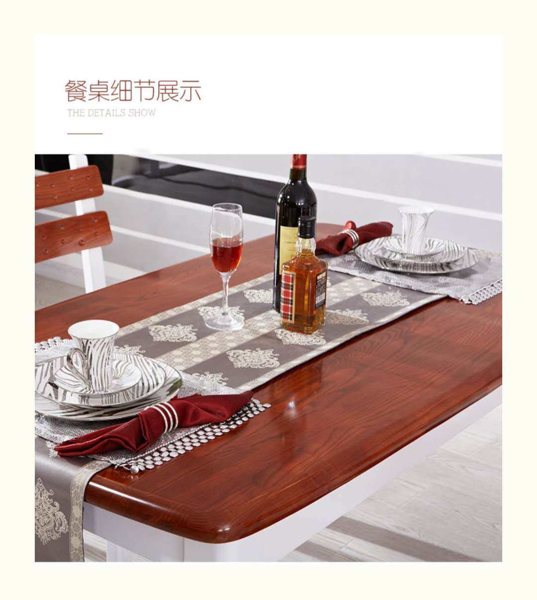 Light solid wood dining table and chairs wx7-4112-135