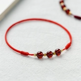 Браслет на ногу из граната, регулируемый брендовый небольшой дизайнерский браслет из красной нити, популярно в интернете, изысканный стиль