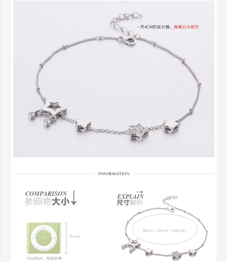 Bracelet de cheville Femme en Argenterie - Ref 3104266 Image 16
