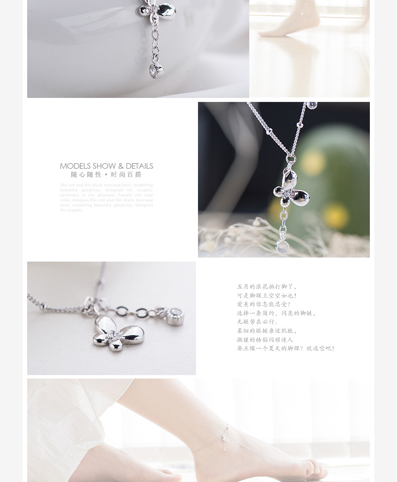 Bracelet de cheville Femme en Argenterie - Ref 3104418 Image 10