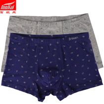 2-piece Fennifer underwear mens elastic cotton sweat-absorbing breathable casual cotton mid-waist boxer underwear men