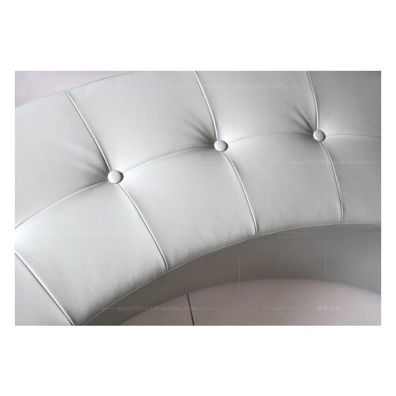 Nhà máy mẫu tùy chỉnh trưng bày ghế sofa bàn đạp hội nghị tiếp tân dát da vòng cung triển lãm màu xám đậm vòng cung da nghệ thuật bàn đạp - Ghế sô pha