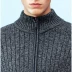 Áo len Giordano nam mùa thu mới dày ấm áp áo len jacquard áo len cardigan cardigan 90056630 - Cặp đôi áo len