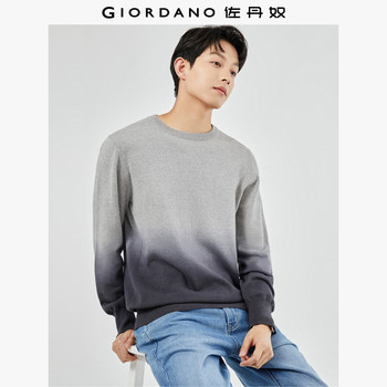 Giordano pullover round neck gradient color knitted sweater Giordano pullover round neck gradient color knitted sweater