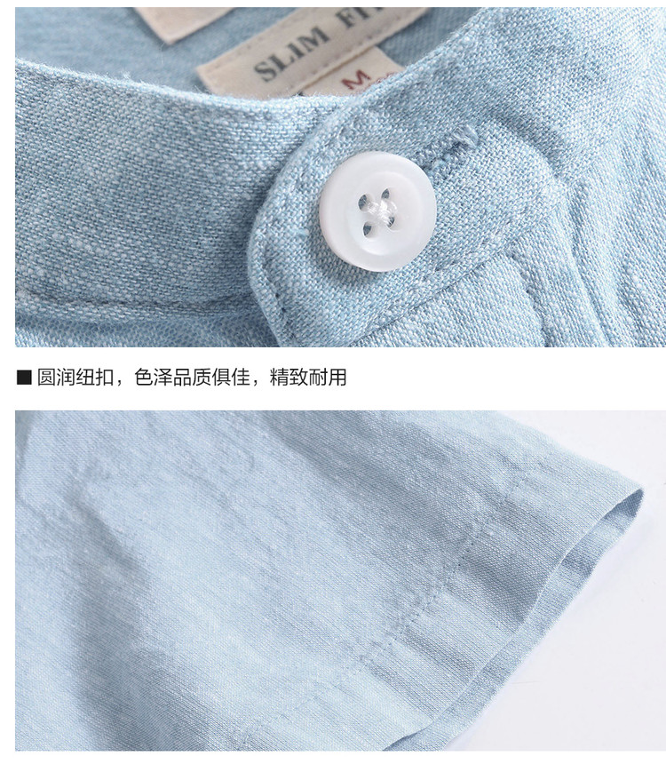 Giordano Ma cotton áo sơ mi nam cotton tự nhiên cổ áo cổ áo ngắn tay áo sơ mi nam mỏng áo sơ mi mỏng 01084204