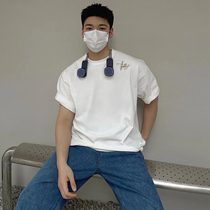 Korean version of the small crowd Chaukaze High Street Wind and men and women with the same pure cotton loose summer ins trend