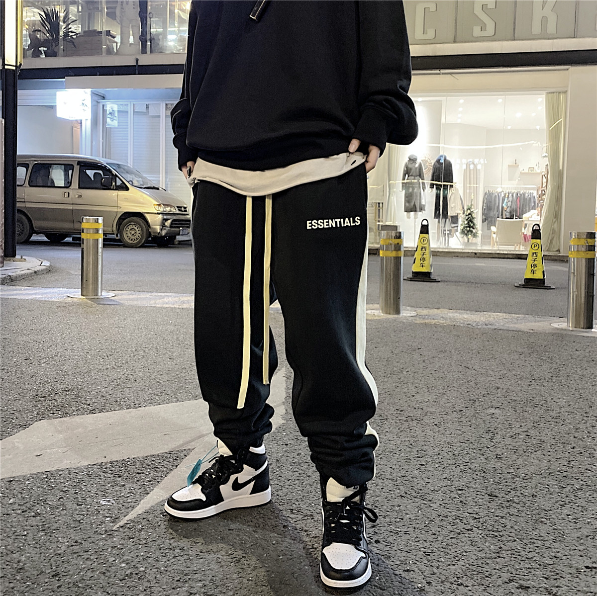 Tide brand good goods recommendation 2022 autumn and winter high street style drawstring men and women with the same style niche American ins loose niche
