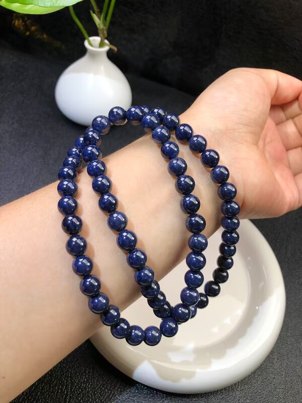 Natural Raw Sapphire Necklace and Bracelet, Dual-Purpose, Unheated Sapphire Bracelet, Blue Gemstone Gift Crystal