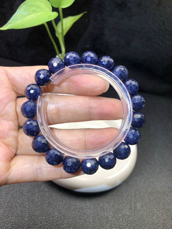 Natural Raw Mineral Sapphire Bracelet, No Burning, No Baking Sapphire Bracelet, Blue Gemstone Style Gift Crystal