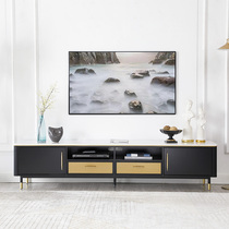 ph light luxury solid wood TV cabinet coffee table combination marble simple postmodern size living room storage low cabinet