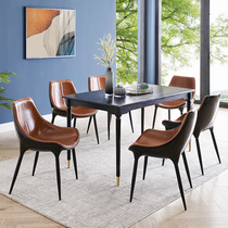 Light luxury modern solid wood dining table home postmodern creative custom simple dining table net red dining table dining table