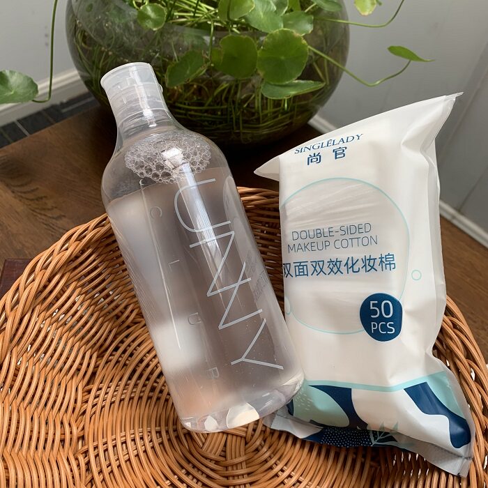 unny makeup remover water face deep cleaning without irritating eye lip relief liquid male and female 500ml send off makeup cotton