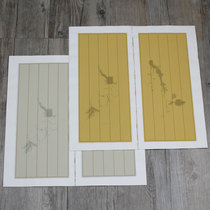 Anhui Jing County Retro Wind Wax-dyed Handmade Paper Half-cooked Semi-Cooked Rice Paper Small Block Brush Calligraphy Exchange Small Works