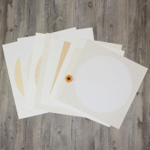 Anhui Jing County Thickened Raw Calligraphy Work Stroke Country Painting Paper Jam Soft Card Lens Blank Painting Core Round-Free Framed