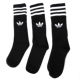 Vớ Adidas nam cỏ ba lá của phụ nữ Vớ xu hướng mùa xuân đen và trắng sọc thể thao Vớ vớ thường S21490 - Vớ thể thao