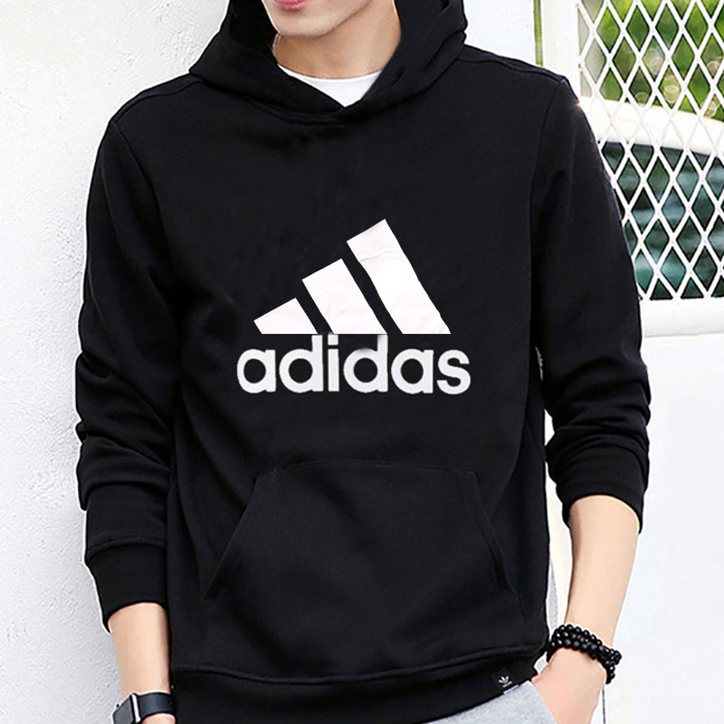 Áo len Adidas nam 2018 thu đông mới áo sơ mi thể thao mới giản dị áo hoodie dài tay đan áo len áo hoodie nữ cute