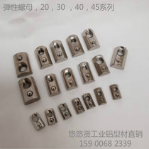 Spot aluminum profile accessories elastic nut 20304045 series m4m5m6m8 rear - plate ball nut