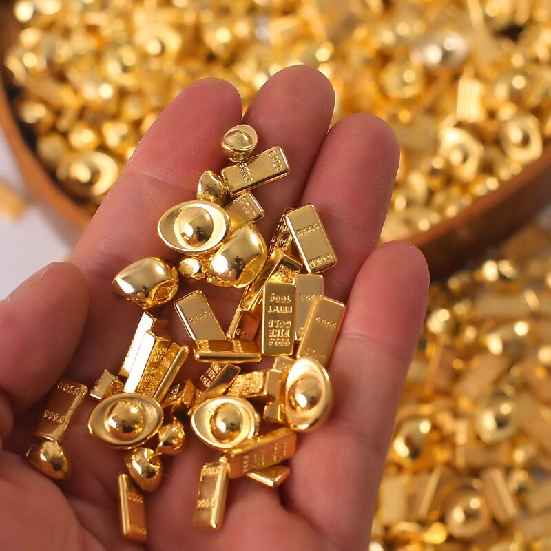 Money Tree Decorative Painting with Ingot Plastic Mini Gold Bar Ornaments DIY Money Tree Arrangement Mini Abacus