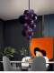 Italian Grape-Themed Restaurant Grape Chandelier Suspended in the Stairwell Designer Club Glass Lighting Fixtures