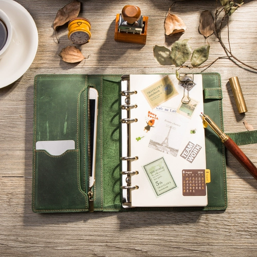 Кожаный ноутбук для путешествий с молнией, блокнот, отрывной лист, 5A