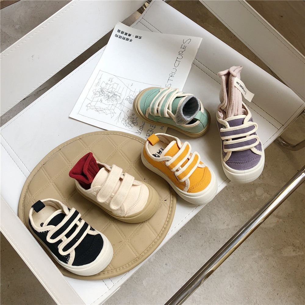 Non-refundable boys and girls kindergarten toddler shoes children's day Andy Velcro canvas shoes baby sports shoes