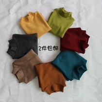 Good to wear custom childrens clothing boys and girls thick cotton sweater childrens middle Collar Cotton thick base shirt 359