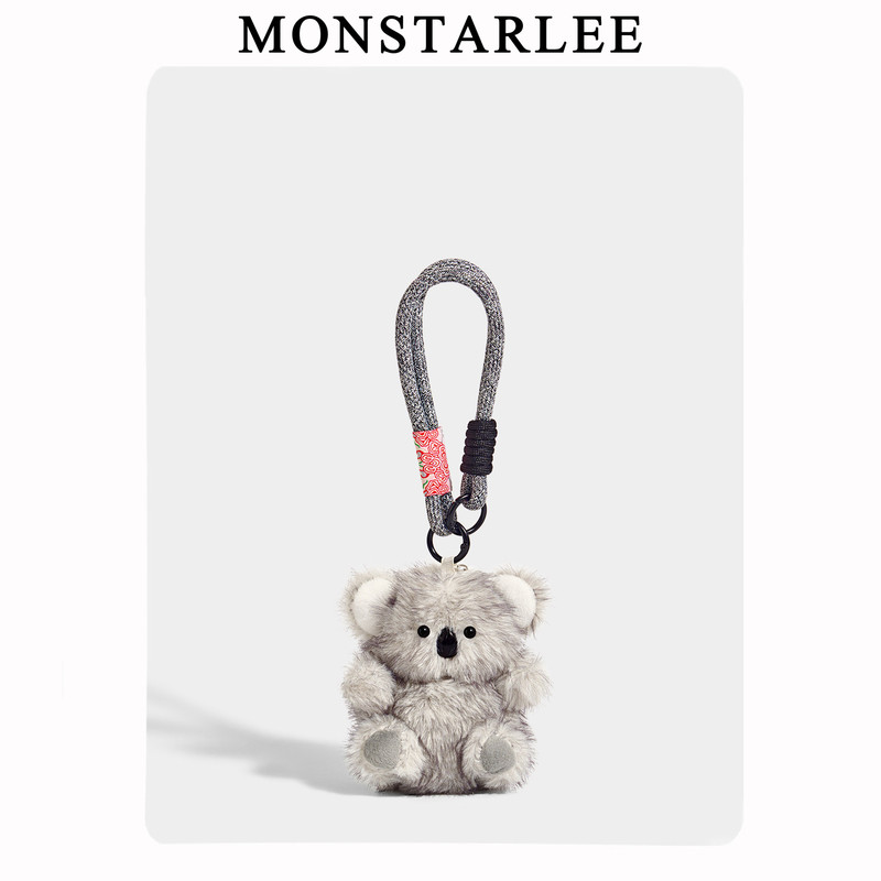 Monstar Lee Japanese Designer Collaboration Smoke Gray Koala Bag Pendant High-End Niche Keychain