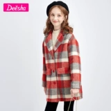 Куртка, детское шерстяное пальто, детская одежда, коллекция 2021, подходит для подростков