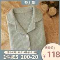 Daily single factory pajamas women 2021 new spring and autumn women winter thick long sleeve home clothing set