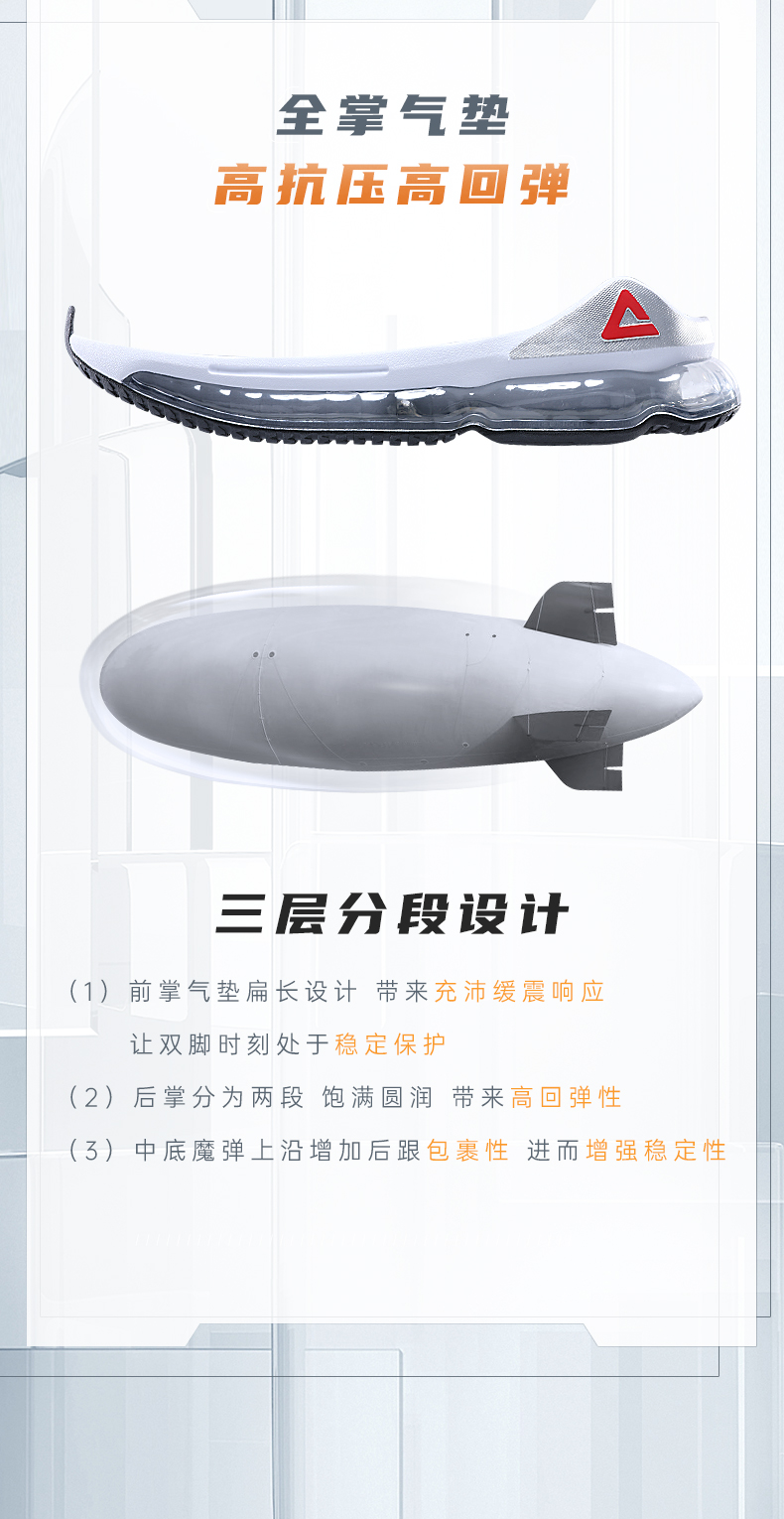 匹克 2021年新款 全掌气垫 高帮缓震运动鞋 图2