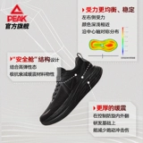 Амортизирующая спортивная обувь на платформе, черная весенняя повседневная обувь подходит для мужчин и женщин