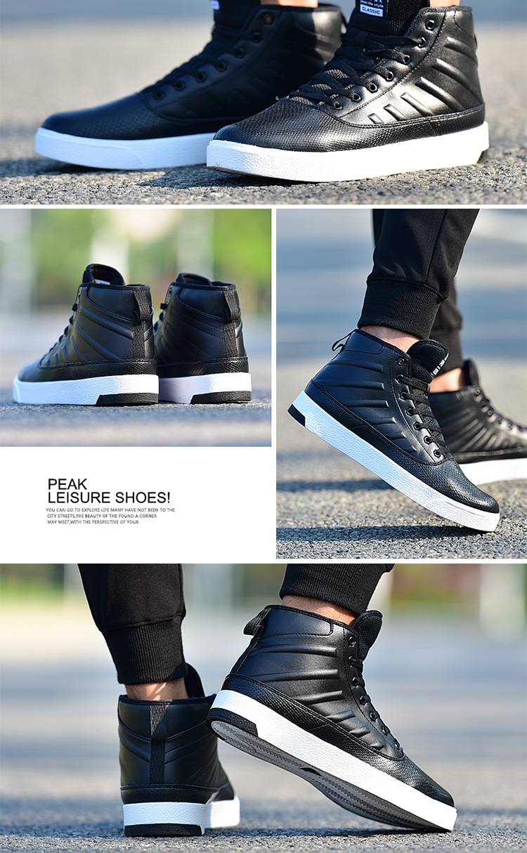 Giày mới mùa đông giày skate nam cao để giúp mang giày chống trượt thông thường giày thể thao cổ điển giày sneaker nữ