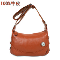 Trend retro leather womens bag first layer cowhide simple oblique cross casual small bag shoulder bag crossbody bag bag