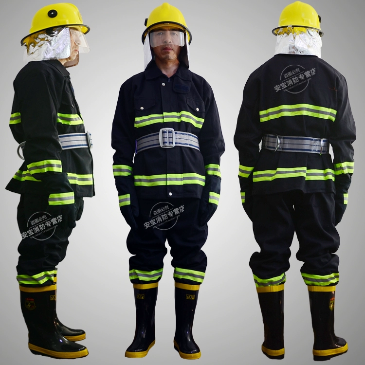 Bộ quần áo chữa cháy 02 bộ quần áo chữa cháy Bộ 5 món quần áo bảo hộ chữa cháy quần áo chống cháy quần áo chống cháy trọn bộ trạm cứu hỏa thu nhỏ quạt áo bảo hộ