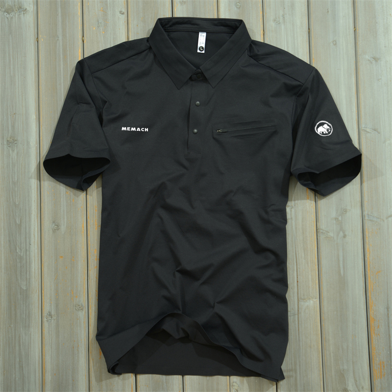 26 Summer New Mammoth Glacier Elephant Short-Sleeve Men's Sports Casual Lapel Polo Shirt Outdoor Breathable Stretch Half-Sleeve