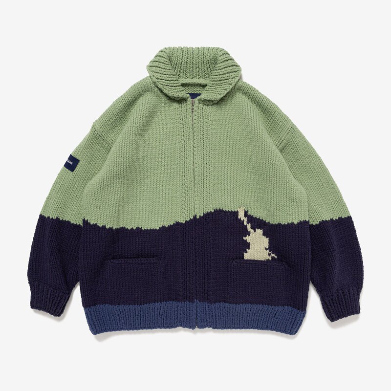 四季出品國倉WTAPS PALMER BVO SWEATER WOPL針織開衫毛衣男25AW-淘寶