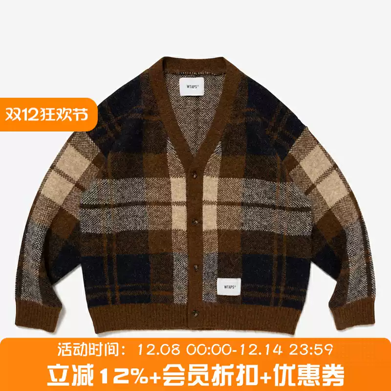 四季出品国仓WTAPS PALMER BVO SWEATER WOPL针织开衫毛衣男25AW