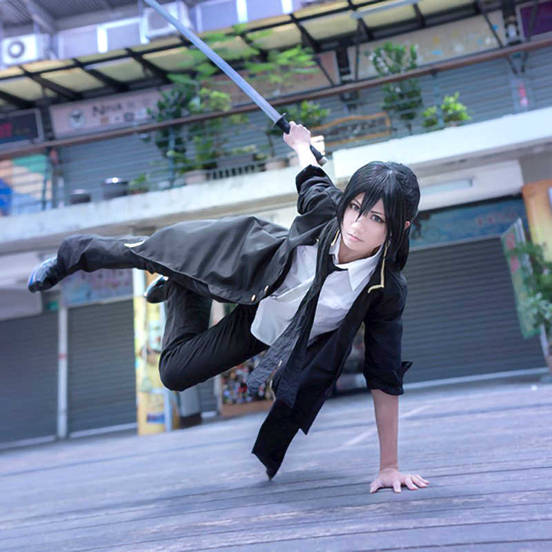 Cosply衣服动画k动漫黑犬夜刀神狗朗cos服cosplay服装男全套