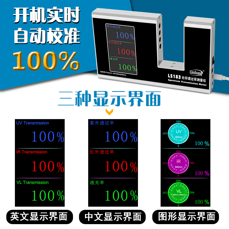 On-line LS183 glass transmittance meter Coating Thermal Insulation Tester Infrared ultraviolet Transmittance Detector