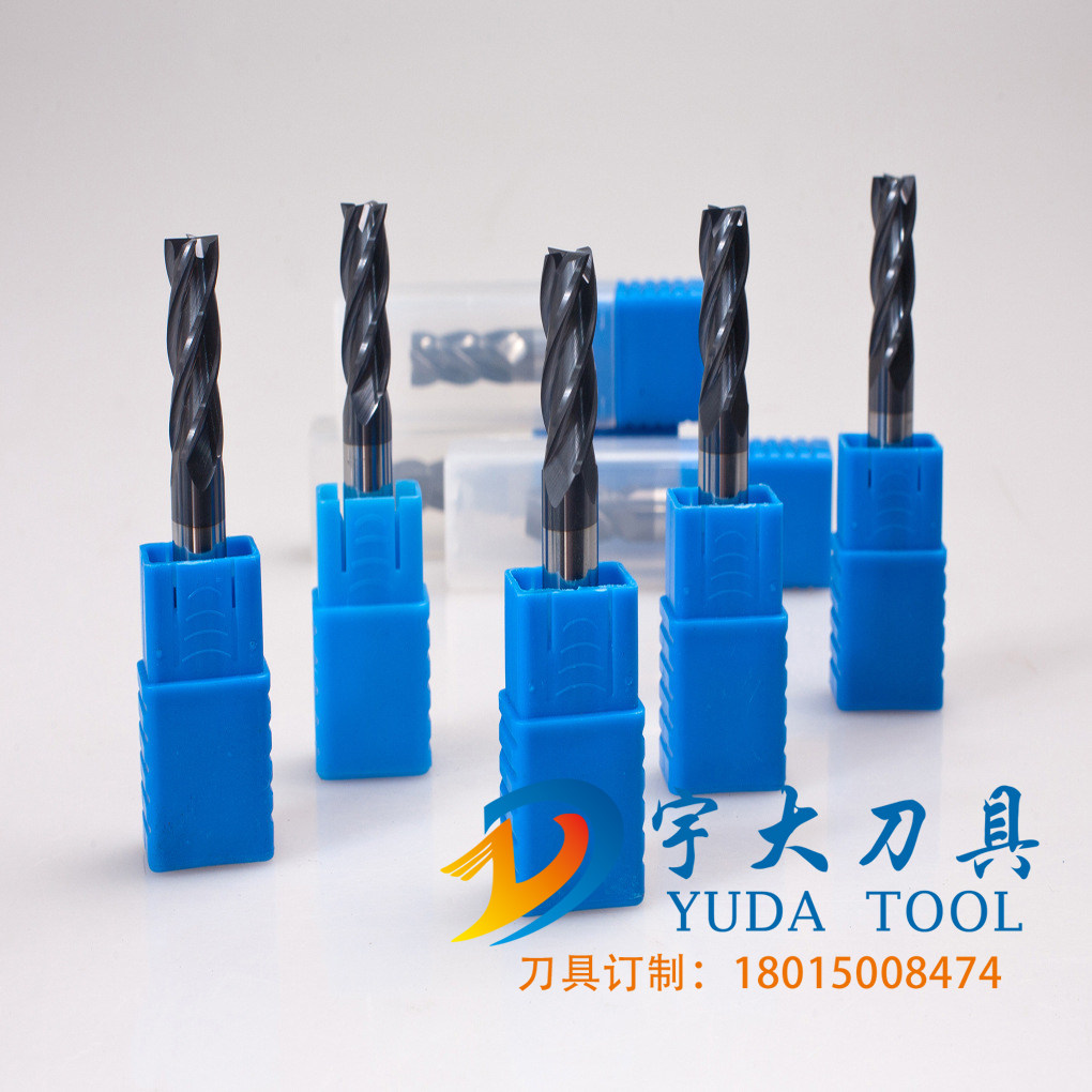 Fine non-marked vertical 45-50 ° carbide upright milling cutter tungsten steel flat head coating D1-20mm4F