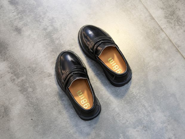 2018春秋季新款黑色男童皮鞋休闲鞋英伦风复