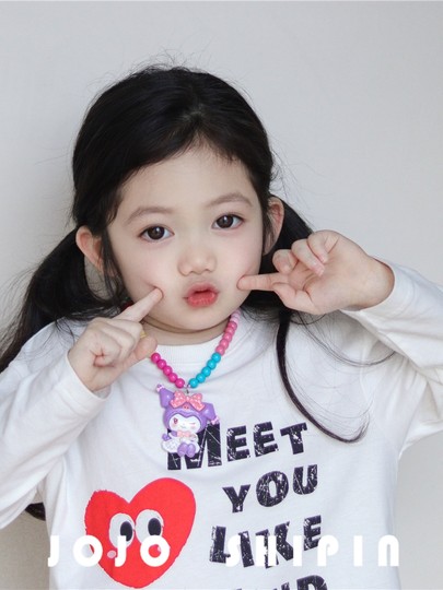 Kinderaccessoires Mädchen Cartoon Prinzessin Perlenkette kleines Mädchen Elsa Kurome Anhänger Halsband Babyschmuck