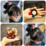 Phụ kiện tóc trẻ em màu sắc dễ thương tóc bóng tóc dây tóc bóng tròn cô gái tóc buộc tóc dây cha mẹ trẻ em đồ trang sức dây buộc tóc vải
