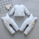 Áo yếm ba lỗ cho bé mùa xuân 1 năm Bộ áo cotton bé gái dày đôi yếm cotton 2 bé gái mùa đông